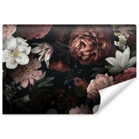 Papier Peint Intissé Photo Pour Salon FLEURS Feuilles Plantes 180cm x 120cm