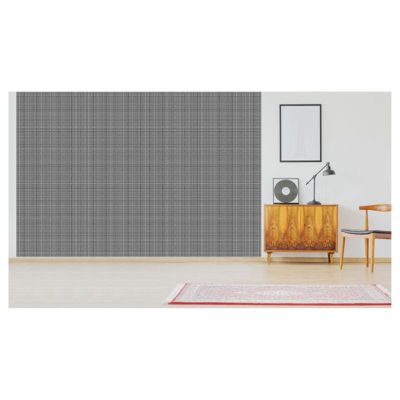 Papier peint intissé PIED DE POULE 400 x 270 cm (LxH) - Tapisserie murale panoramique XXL, Made in France par Scenolia