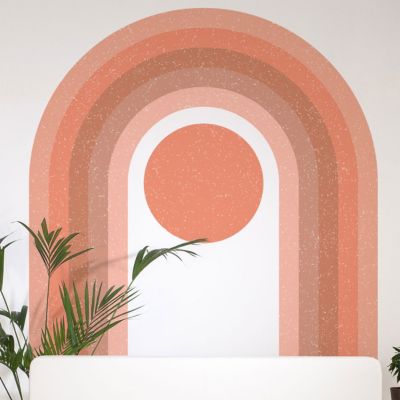 Papier peint intissé pré-encollé fresques géantes - ARCHE ARC-EN-CIEL ROSE - 95x60cm