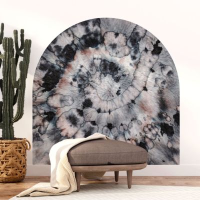 Papier peint intissé pré-encollé fresques géantes - ARCHE TEINTURE ABSTRAITE SOMBRE - 90x90cm