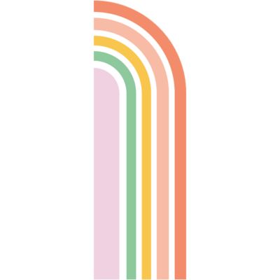 Papier peint intissé pré-encollé fresques géantes - DEMI ARCHE ARC-EN-CIEL - 90x30cm