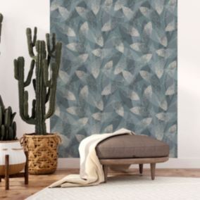 Papier peint intissé pré-encollé - SCANDINAVE FEUILLES ABSTRAITES - 1 rouleau de 300x60cm