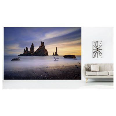 Papier peint intissé REYNISDRANGAR ISLANDE 400 x 270 cm (LxH) - Tapisserie murale panoramique XXL, Made in France par Scenolia