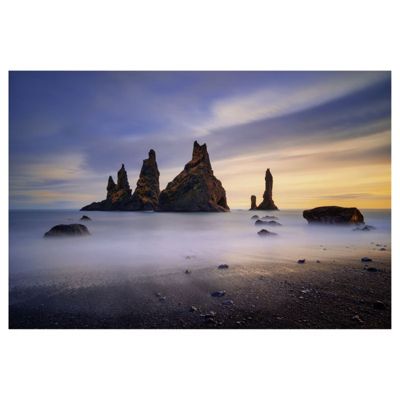 Papier peint intissé REYNISDRANGAR ISLANDE 400 x 270 cm (LxH) - Tapisserie murale panoramique XXL, Made in France par Scenolia