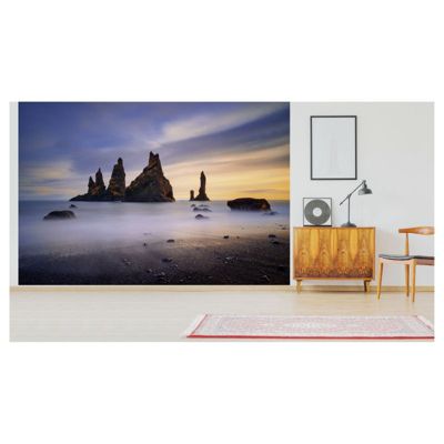 Papier peint intissé REYNISDRANGAR ISLANDE 400 x 270 cm (LxH) - Tapisserie murale panoramique XXL, Made in France par Scenolia
