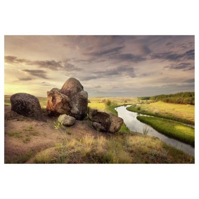 Papier peint intissé STONE ALONE 400 x 270 cm (LxH) - Tapisserie murale panoramique XXL, Made in France par Scenolia