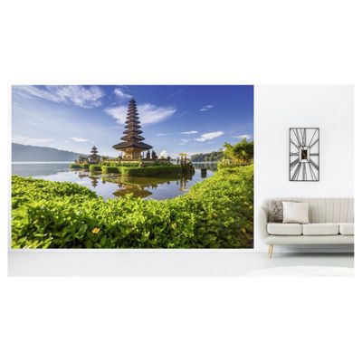 Papier peint intissé zen BALI TEMPLE 400 x 270 cm (LxH) - Tapisserie murale panoramique XXL, Made in France par Scenolia
