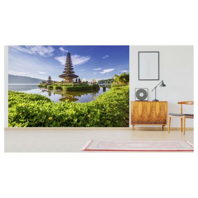 Papier peint intissé zen BALI TEMPLE 400 x 270 cm (LxH) - Tapisserie murale panoramique XXL, Made in France par Scenolia