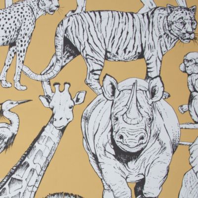 Papier peint intissé Animaux Jungle L.1000 x l.53cm Jaune