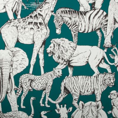 Papier peint intissé Animaux Jungle L.1000 x l.53cm vert