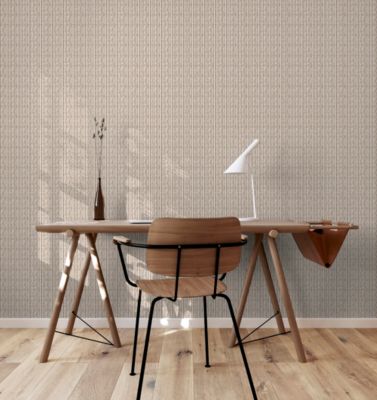 Papier Peint intissé Arthouse Bamboo Weave naturel motif florale arbres et nature beige L.100,5 x l.53 cm