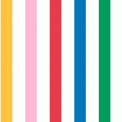Papier peint intissé Critters imprimé rayures multicouleurs L.1000 x l.52cm Joules
