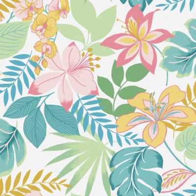 Papier peint intissé Exotic day fleurs multicouleurs L.1000 x l.52cm Envy