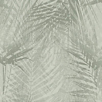 Papier Peint intissé Feuilles dans la brume L.1005 x l.52cm vert