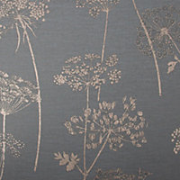 Papier peint intissé Fleur Sauvage L.1005 x l.52cm charbon
