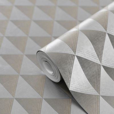 Papier Peint Intissé Géométrique Grandeco Tempo, Rouleau 0,53 X 10,05 M, Facile à Poser, Lavable
