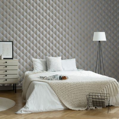 Papier peint Intissé GoodHome Argin gris
