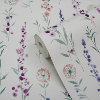 Papier peint intissé GoodHome Bifora mauve