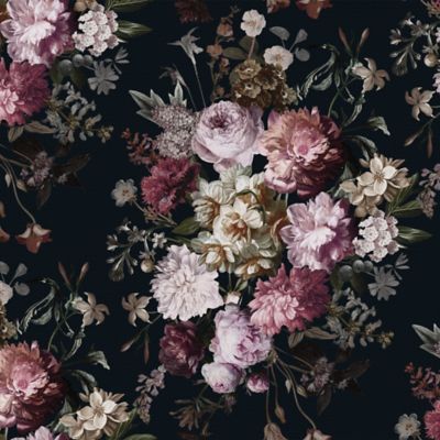 Papier peint Intissé GoodHome Chryso rose et noir