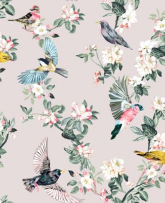 Papier peint intissé Handford garden imprimé oiseaux multicouleurs L.1000 x l.52cm Joules