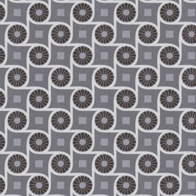 Papier peint intissé Heritage fleurs vintage gris, blanc, noir l.1005 x l.53cm Lutèce