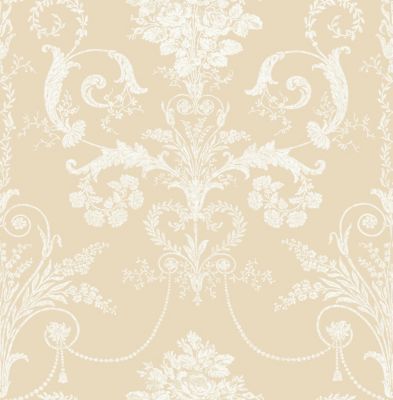 Papier peint intissé Josette imprimé bouquet de roses beige L.1000 x l.52cm Laura Ashley