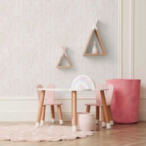Papier peint intissé Les aventures arche rose L.1005 x l.53cm Lutèce