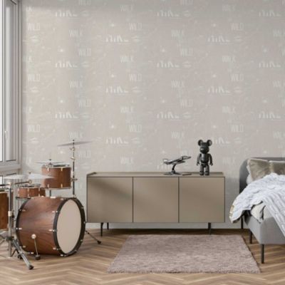 Papier peint intissé Les aventures Walk to the wild beige L.1005 x l.53cm Lutèce