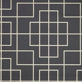 Papier peint intissé motif géométrique oriental GoodHome noir