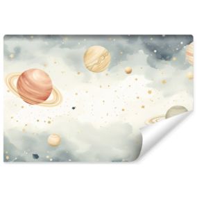 Papier Peint Intisse Photo Pour Chambre D'Enfant PLANETES Etoiles Cosmos 180cm x 120cm