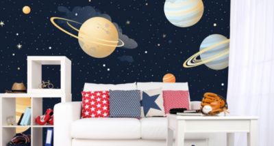Papier Peint Intisse Photo Pour Chambre Enfants PLANETES Etoiles Cosmos 450cm x 300cm