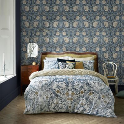 Papier peint intissé Pimpernel bleu L.1000 x l.52cm William Morris