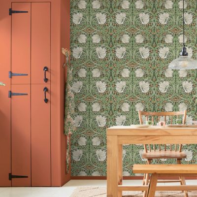 Papier peint intissé Pimpernel vert L.1000 x l.52cm William Morris