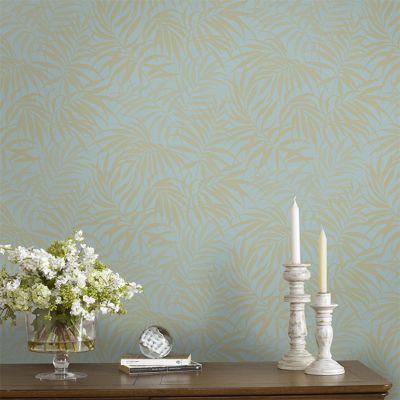 Papier peint intissé sur intissé Tropic bleu