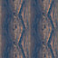 Papier Peint intissé Vermeil rayures métallique L.1005 x l.52cm bleu