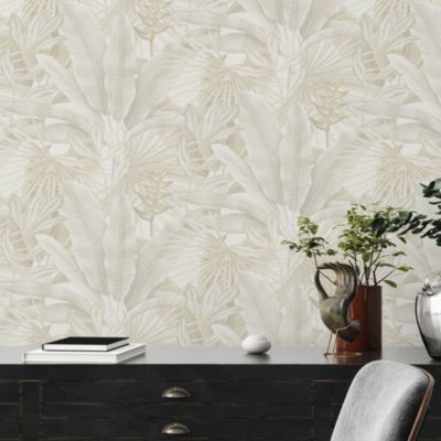 Papier peint intissé vintage feuillage beige mat l.1005 x l.53cm, As Création