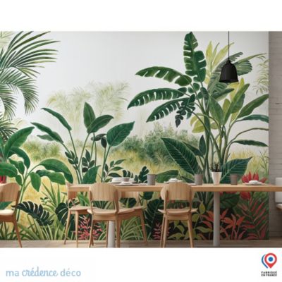 Papier peint Jungle tropicale 6, Aquarelle - Intissé - 200 cm - 280 cm - MaCrédenceDéco