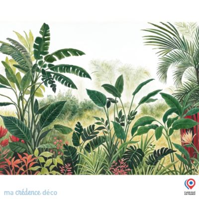 Papier peint Jungle tropicale 6, Aquarelle - Intissé - 200 cm - 280 cm - MaCrédenceDéco
