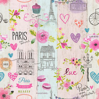 Papier peint les aventures Paris my love