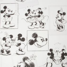 Papier peint Mickey & Minnie Disney L.1005 x l.52cm noir