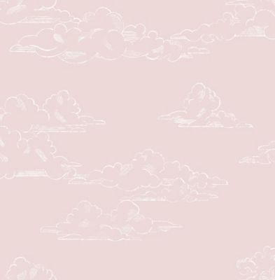 Papier peint Nuages Vintage L.1000 x l.53cm rose