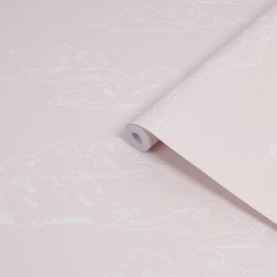 Papier peint Nuages Vintage L.1000 x l.53cm rose