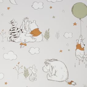 Papier peint Nuit de Winnie l'Ourson Disney L.1000 x l.53cm multicolore