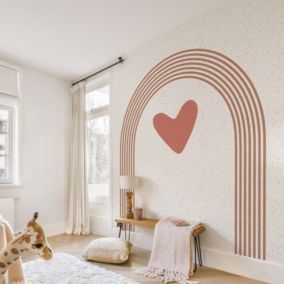 Papier Peint Panoramique Arche Rose - 99DECO - L240xH270cm