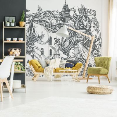 Papier peint panoramique Atlante, Beige 375 x 250cm