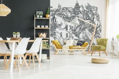 Papier peint panoramique Atlante, Beige 375 x 250cm