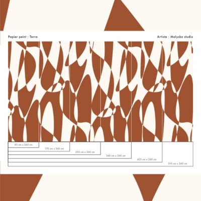 Papier peint panoramique avec formes abstraites et designs - 85x260 cm (l x h)