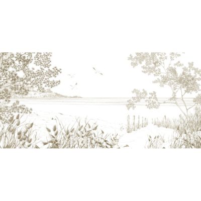 Papier peint panoramique Côtes Sauvages Brun 300x250cm