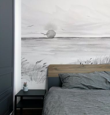 Papier peint panoramique Coucher de soleil, Beige 300 x 250cm
