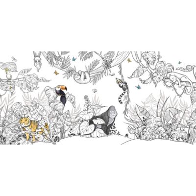 Papier peint panoramique enfant Jungle Couleurs 150x250cm